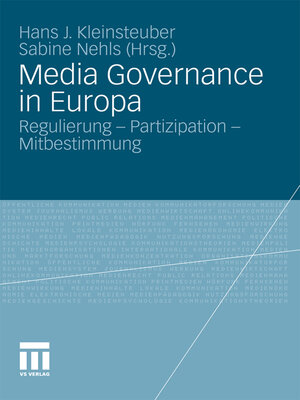 cover image of Media Governance in Europa